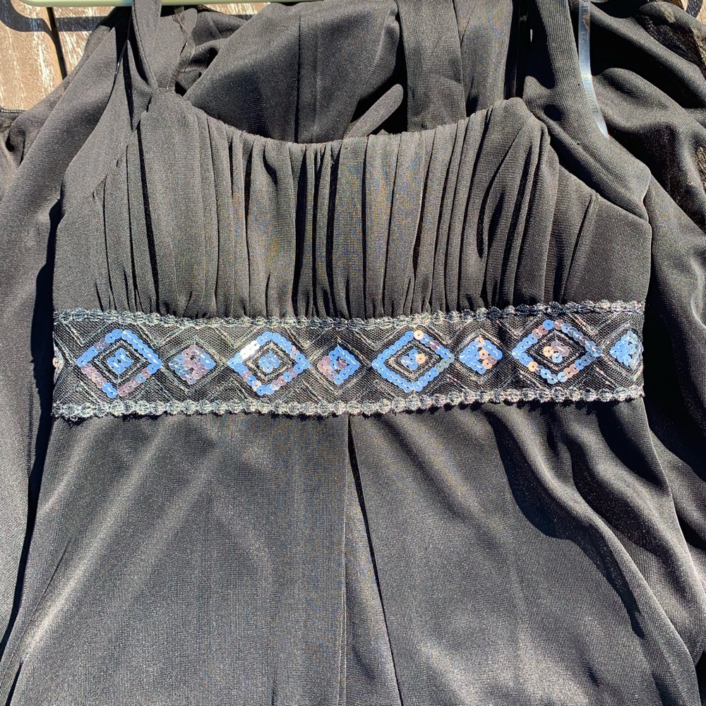 Black halter top formal dress
